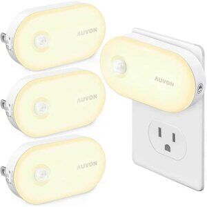Night Light Plug in with Motion Sensor (120 Lumens), Dimmable Smart LED